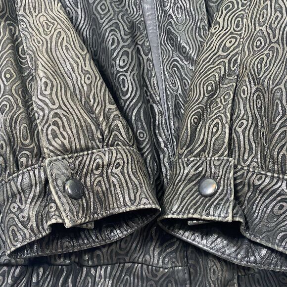 Vintage Gino Di Giorgio by Comint Womens Large Leather Bomber Jacket 80s 90s Zip - Picture 14 of 16